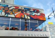 Oben das Restaurant „Beast“ und unten das Pressecafé „Costa“